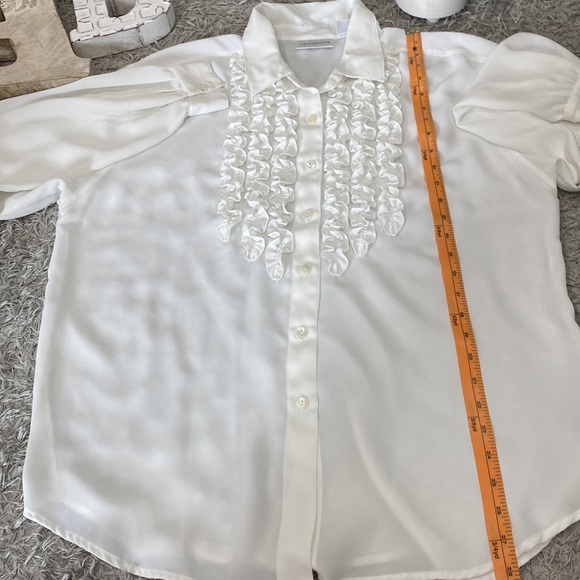 Liz Claiborne Womens Long Sleeve Flowy Blouse - Picture 6 of 7